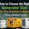 How to Choose the Right Generator Size for Your Business in Nigeria (15kVA–2500kVA Guide)