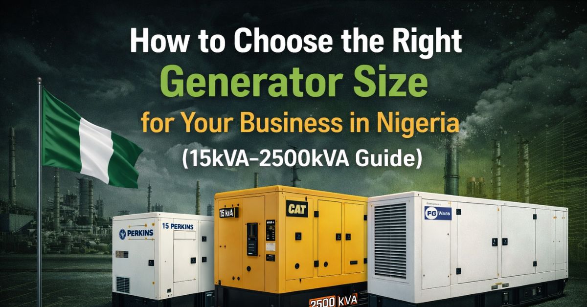How to Choose the Right Generator Size for Your Business in Nigeria (15kVA–2500kVA Guide)