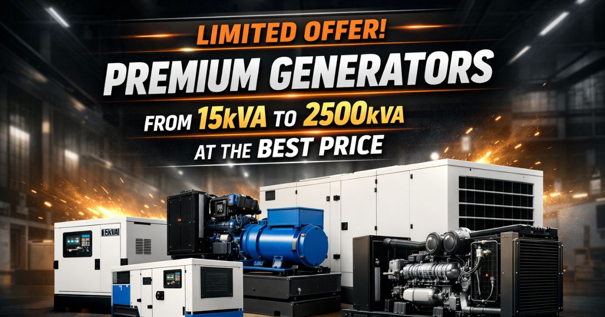 Limited Offer: Premium Generators from 15kVA to 2500kVA at the Best Price